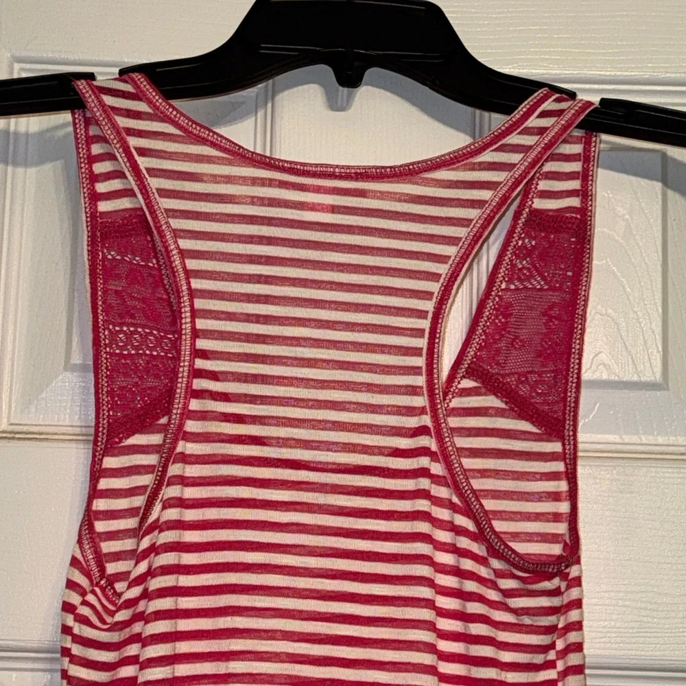 Grane Red and White Striped Tank Top - Picture 5 of 7